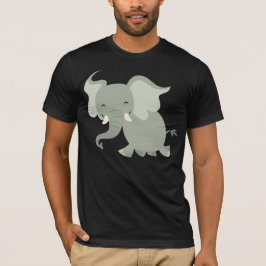 Niedlich Merry Cartoon Elephant T - Shirt