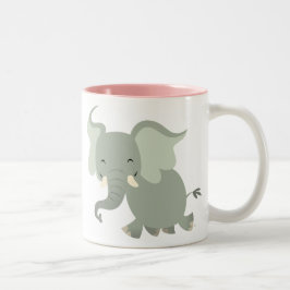 Niedlich Merry Cartoon Elephant Tasse