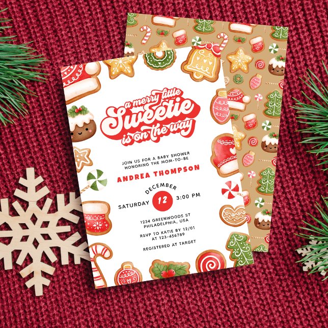 Niedlich Merry Little Sweetie Gingerbread Baby Dus Einladung (Von Creator hochgeladen)