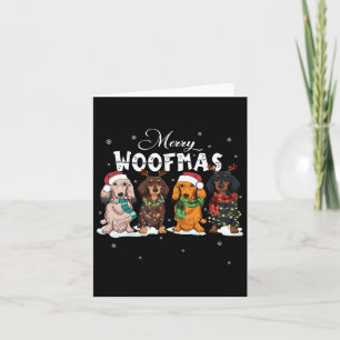 Niedlich Merry Woofmas Dackel Weihnachts-Hund Rein Karte