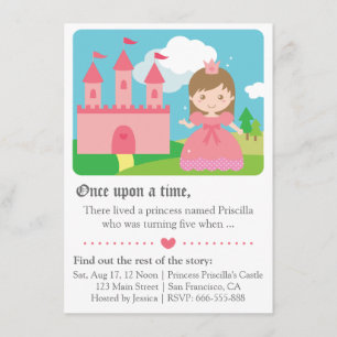 Niedlich Messe Princess Theme, Girl Birthday Party Einladung