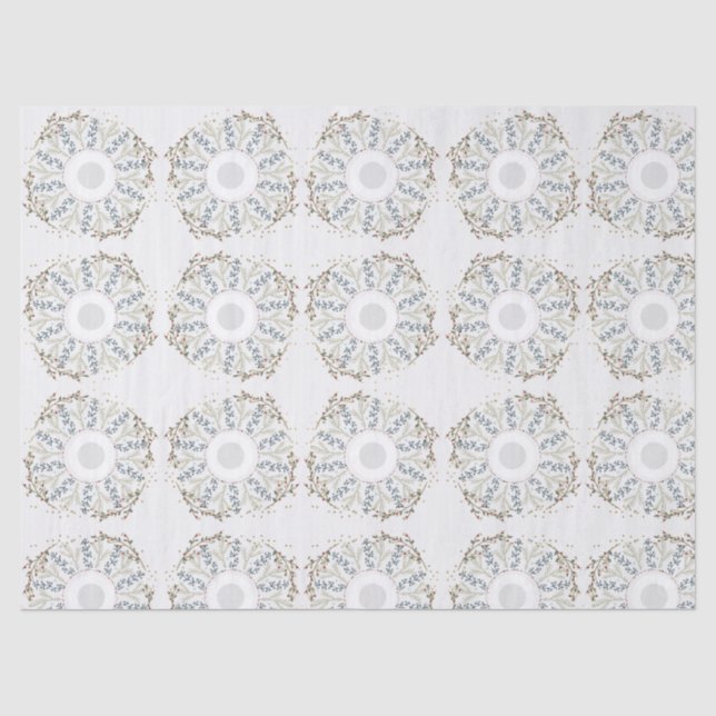 Niedlich Mini Floral Wreath Seidenpapier (Vorderseite)