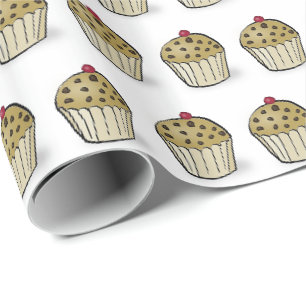 Niedlich Mini Muffins Muster Geschenkpapier