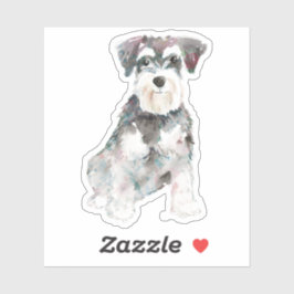 Niedlich Miniatur Schnauzer Dog Illustration Aufkleber