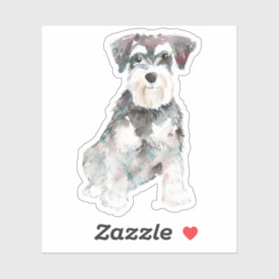 Niedlich Miniatur Schnauzer Dog Illustration Aufkleber