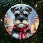 Niedlich Miniatur Schnauzer Dog Weihnachten Keramik Ornament<br><div class="desc">Fügen Sie Ihren Feiertagsfestlichkeiten eine charmante Touch mit unserem Niedlichen Miniatur Schnauzer Keramik Weihnachtsschmuck hinzu. Dieses bezaubernde Ornament besticht durch einen liebenswerten Miniaturschnauzer, der den spielerischen Geist der Saison einfängt. Dieses Keramik-Ornament ist perfekt für Miniaturschnauzer-Liebhaber und Haustierbesitzer, eine reizvolle und herzliche Ergänzung zu Ihrem Weihnachtsbaum und feiert die Freude und...</div>