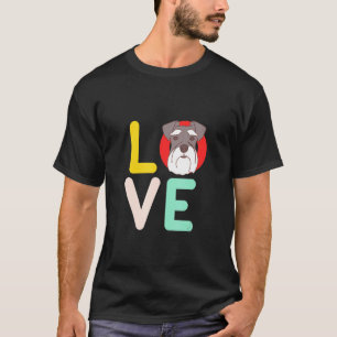 Niedlich Miniatur Schnauzer Retro Dog Lover T-Shirt