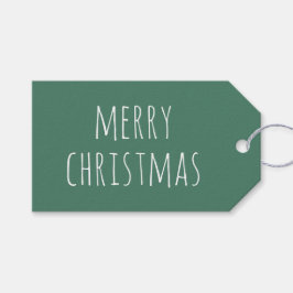 Niedlich Minimalistisch frohe Weihnachten | Grüner Geschenkanhänger