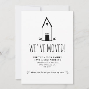 Niedlich Minimalistisch haben wir neue Adresse ver Ankündigung