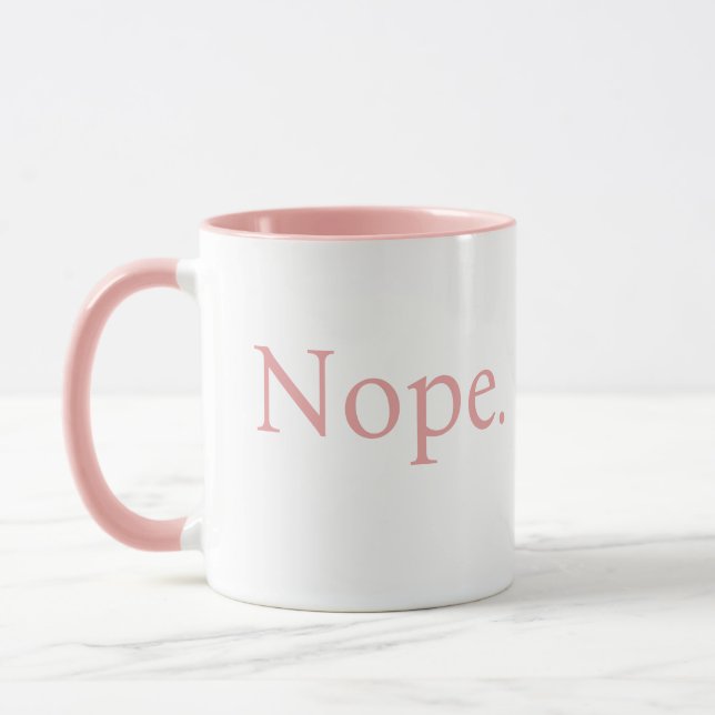 Niedlich-minimalistisch-rosa-nope-Tasse Tasse (Links)