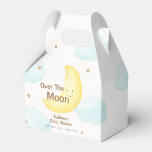 Niedlich Minimalistisch über der Mond-Babydusche Geschenkschachtel