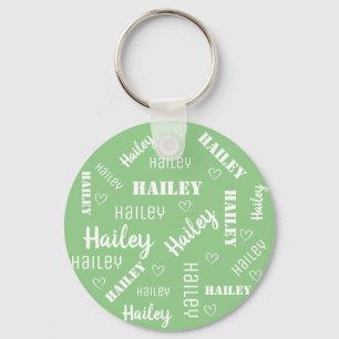 Niedlich Mint Green Word Art Cloud Hörnchen Name C Schlüsselanhänger