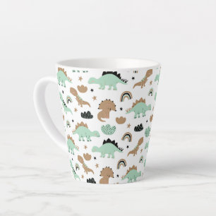 Niedlich Minze Green Dinosaur Muster Milchtasse