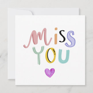 Niedlich Miss You Card, Grußkarten, Liebe Karte