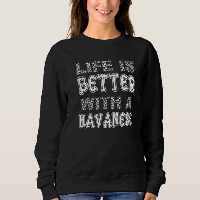 Niedlich Mit Einem Havanese Sweatshirt (Vorderseite)