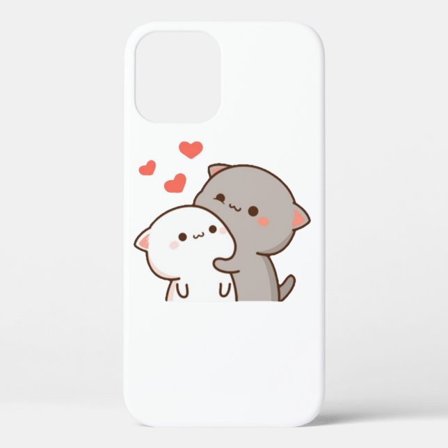 Niedlich Mochi Peach Cat Case-Mate iPhone Hülle (Rückseite)