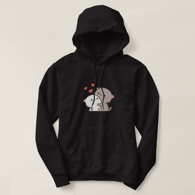 Niedlich Mochi Peach Cat Hoodie (Design vorne)