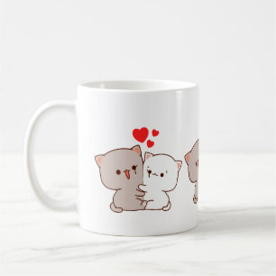 Niedlich Mochi Peach Cat Kaffeetasse
