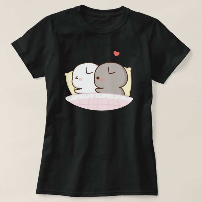 Niedlich Mochi Peach Cat T-Shirt (Design vorne)