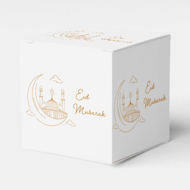 Niedlich Modern Eid Mubarak Eid Goodie Favor Box Geschenkschachtel (Vorderseite)