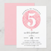 Niedlich Modern Pink Ballon Elegante Girl Birthday