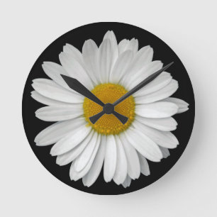 Niedlich Modern Simple Daisy Blume Runde Wanduhr