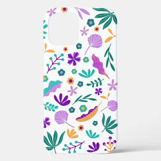 Niedlich Moderne Blume und Blätter Case-Mate iPhone Hülle (Rückseite)