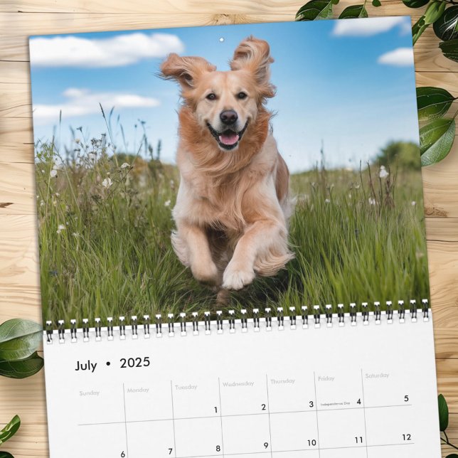 Niedlich Moderne Haustierfamilie Hund Personalisie Kalender (Von Creator hochgeladen)