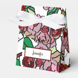 Niedlich Moderne, helle rote Blume Geschenkschachtel