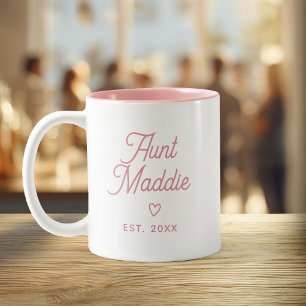 Niedlich-Moderne Kinderkündigung Tante Pregnancy Zweifarbige Tasse