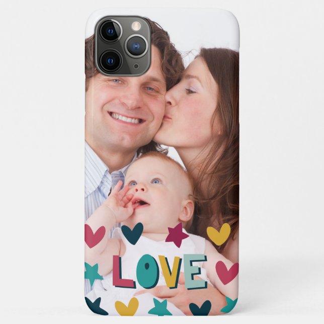 Niedlich Moderne Liebe und kundenspezifisches Foto Case-Mate iPhone Hülle (Rückseite)