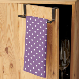 Niedlich Moderne Lila Polka Dots Küchentuch