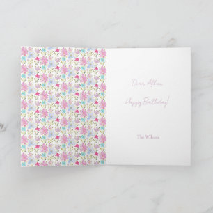 Niedlich Moderne Mit Monogramm Aquarellfarben-Wild Karte