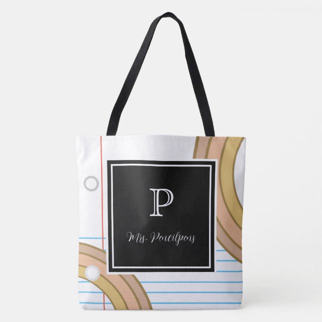 Niedlich Moderne Personalisierte Lehrerbewertung Tasche (Vorderseite)