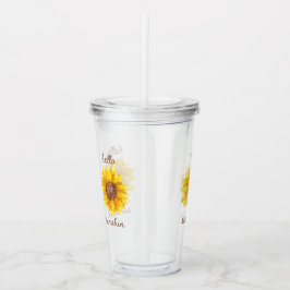 Niedlich Moderne Sonnenblumen Sommerurlaub Acryltrinkbecher