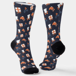 Niedlich Moderne Weihnachten Nahtloses Muster Socken
