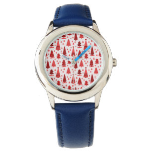Niedlich Moderner Minimalistischer Weihnachtsbaumw Armbanduhr
