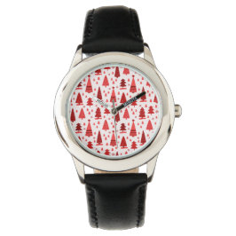 Niedlich Moderner Minimalistischer Weihnachtsbaumw Armbanduhr