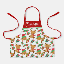 Niedlich Moderner Weihnachtsmann Personalisierter Schürze