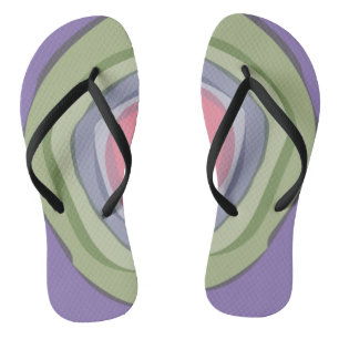 Niedlich Modernes Lila Rosa Abstrakt Flip Flops