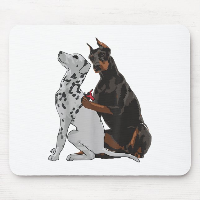 Niedlich modischer Doberman Tattooing Dalmatiner H Mousepad (Vorne)