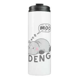 Niedlich Moo Deng Baby Nope Funny Long Sleeve T - Thermosbecher