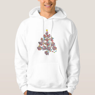 Niedlich Moo Deng Weihnachtsbaum Funny Baby Pygmy  Hoodie