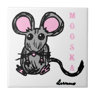 Niedlich Mooska Mouse Tile Fliese