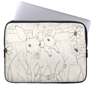 Niedlich Mother Baby Bunny Rabbits Laptopschutzhülle