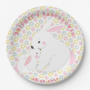 Niedlich Mother & Baby Girl Bunny Paper Teller