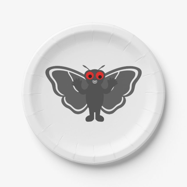 Niedlich Mothman Pappteller (Vorderseite)