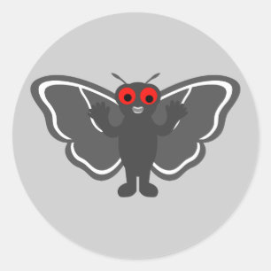 Niedlich Mothman Runder Aufkleber