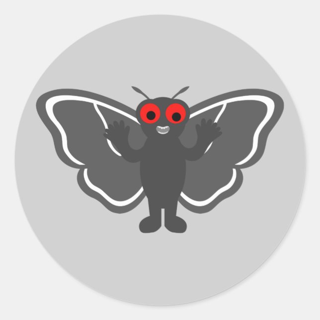 Niedlich Mothman Runder Aufkleber (Vorderseite)