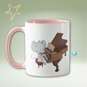Niedlich Mouse Musician Pianist Personalisiert Tasse